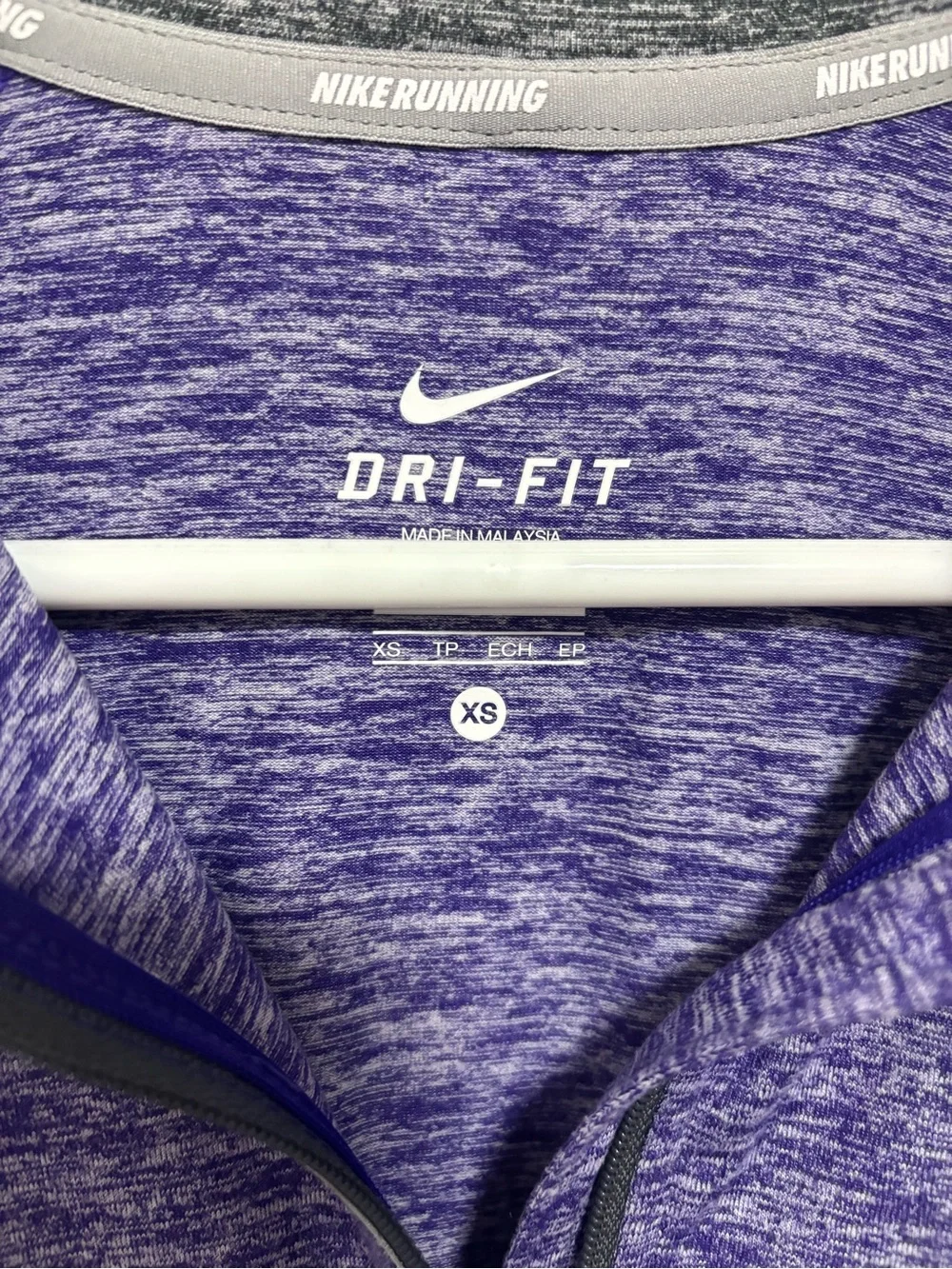 Nike Purple Half-Zip Long Sleeve Performance Top